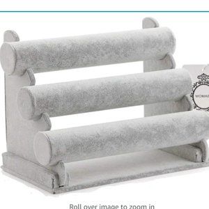 3 Tier T-Bar Jewelry Display Stand Necklace Bangle Bracelet watch Organizer